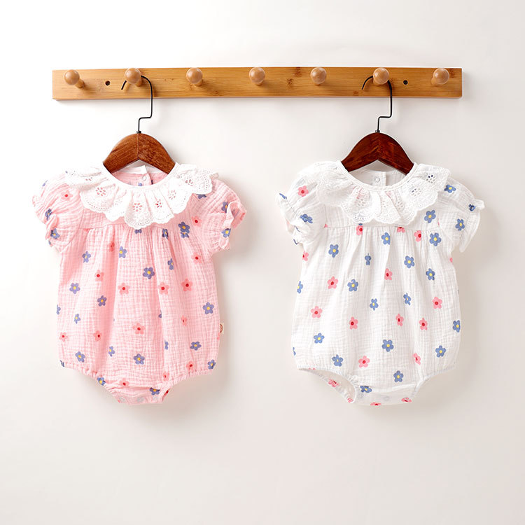 Bộ Áo Liền Quần Một Mảnh Thời Trang Kèm Băng Đô Cài Tóc Cho Bé Gái Sơ Sinh 0505