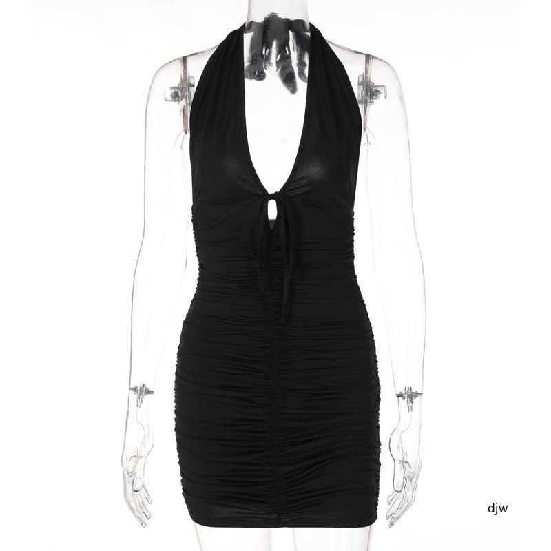 Đầm Bodycon Cổ Chữ V Hở Lưng Thời Trang Gợi Cảm D0310