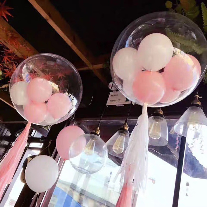 Bong bóng trong suốt 18-36inch chất lượng cao/ Dây đèn nhiều màu sắc dành cho trang trí tiệc tùng