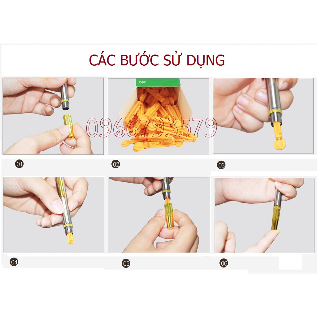 Bút lấy máu bấm liên tục