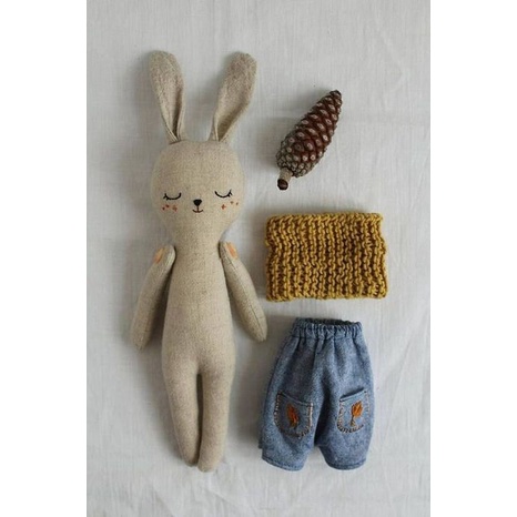 DIY nguyên liệu tự thêu thỏ bông BIG size- KIT NGUYÊN LIỆU RABBIT TỰ LÀM- QUÀ TẶNG EM BÉ- BÁCH HÓA NA NA