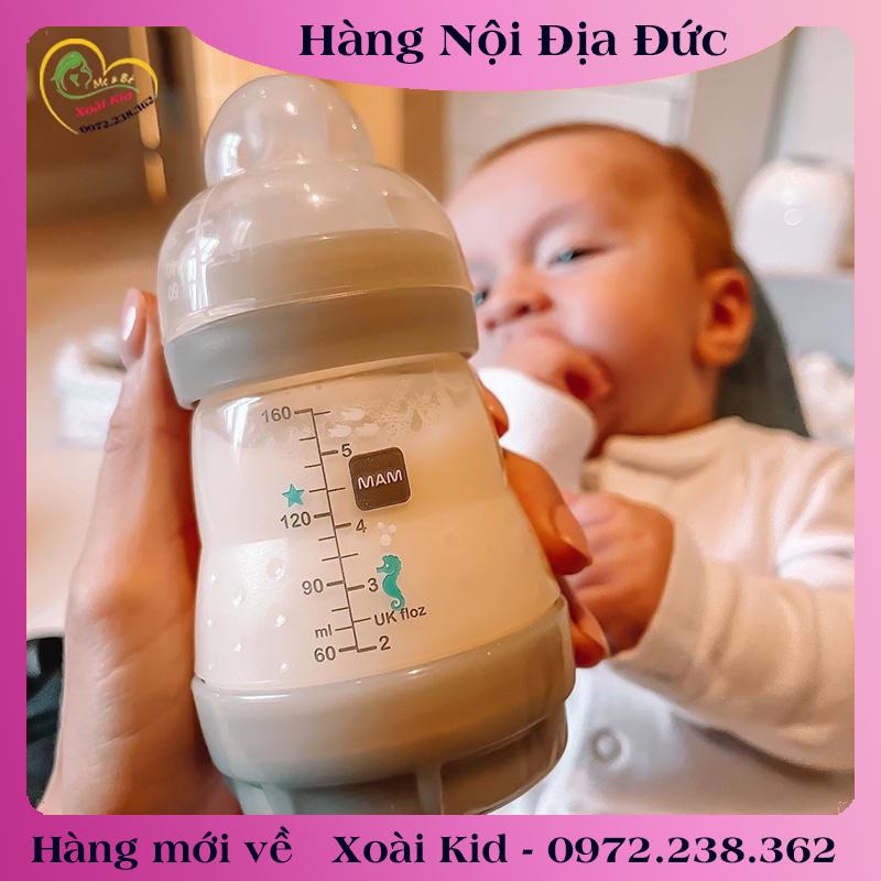[auth] Bình sữa Mam Đức chống đầy hơi, chống sặc cho bé size 160ml, 260ml và 320ml [Nội địa Đức Đủ Bill] [Hot]