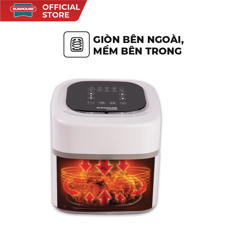 [Mã ELHADEV giảm 4% đơn 300K] Nồi chiên không dầu SUNHOUSE MAMA dung tích 4.5L SHD4086W