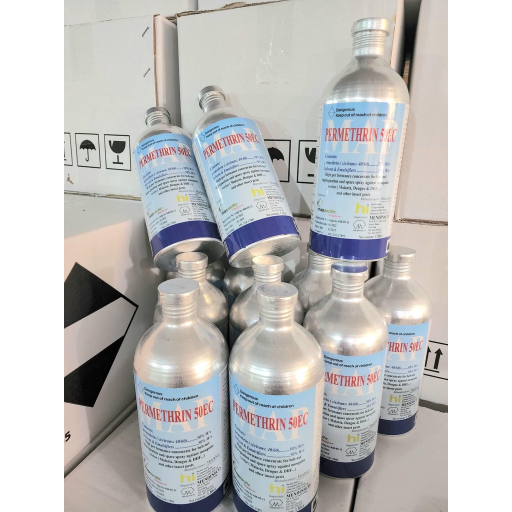 Thuốc diêt muỗi MAP PERMETHRIN 50EC Chai nhôm 1000ml nhập khẩu anh quốc,Tặng 1 gói bám dính,Tiêu diệt côn trùng sâu bệnh