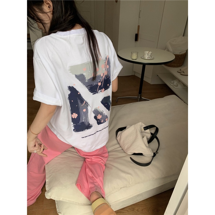 NRVP Áo Thun Nữ Tay Ngắn In Hình Phong Cách Hàn Quốc Thời Trang Mùa Hè 2022
