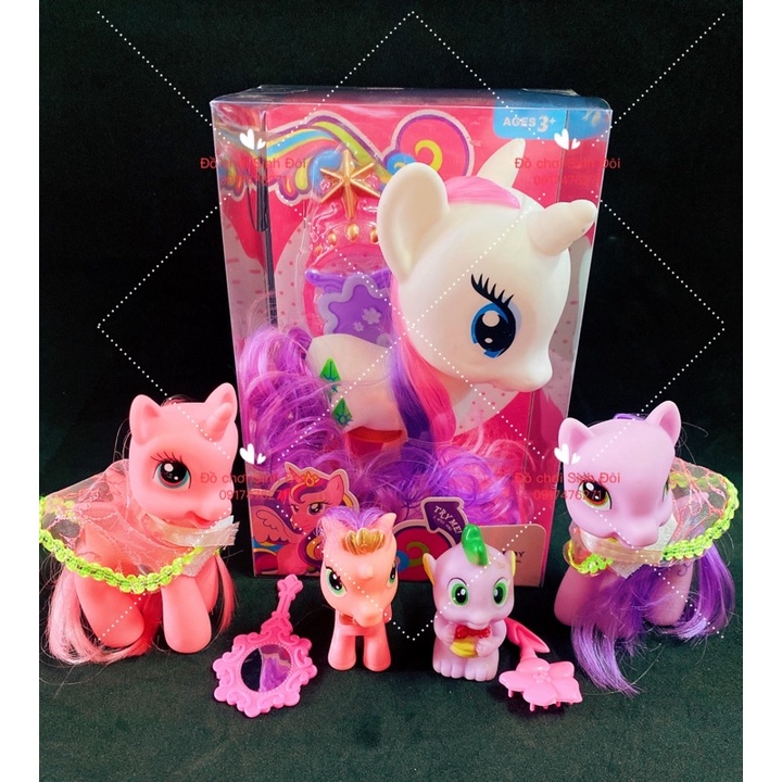 Mô hình ngựa pony - combo 5 con