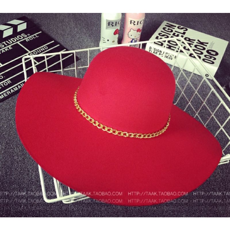 Mũ nón rộng vành nỉ fedora đi biển đẹp thời trang Hàn Quốc