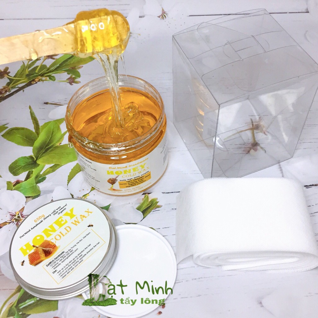 WAX LÔNG LẠNH 650G TỪ MẬT ONG VÀ NHÂN SÂM, ĐẠTMINH HANDMADE HONEY COLD WAX 650G | BigBuy360 - bigbuy360.vn