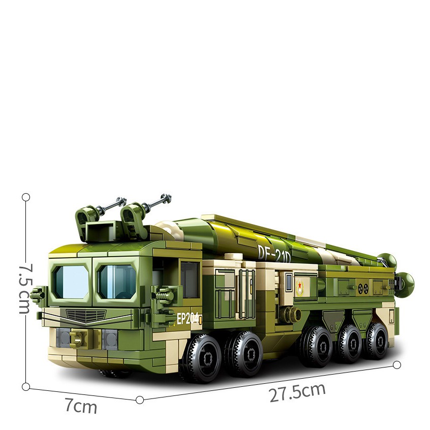 Sembo Block Missle Car 105596 - Đồ chơi lắp ráp xe tên lửa phòng thủ - DF-21D defense missile