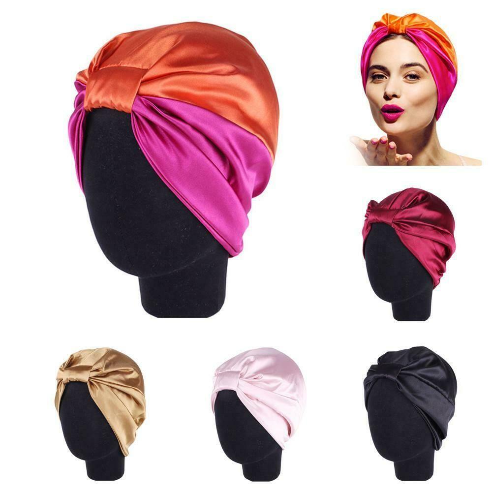ORIENTLII Mũ Turban Thắt Nút Bằng Vải Satin Thời Trang Dành Cho Nữ
