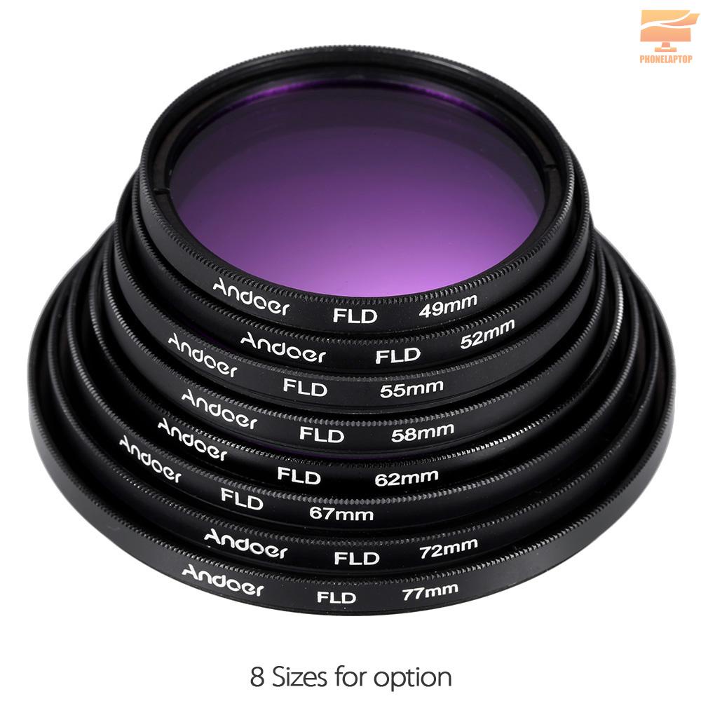 Lapt Andoer 55mm Lens Filter Kit UV+CPL+FLD+ND(ND2 ND4 ND8) with Carry Pouch / Lens Cap / Lens Cap Holder / Tulip & Rubber Lens Hoods / Cleaning Cloth