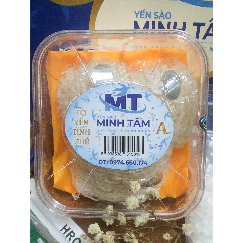 Yến sào loại A.1/ 20g gồm 3-4 tổ ( đã tinh chế rút sạch lông có chứng nhận An toàn thực phẩm )