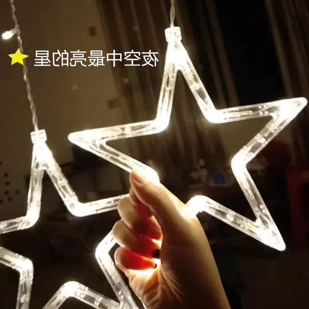 Dây đèn led trang trí cây thông noel tết phòng ngủ loại Sao nháy 12 bóng dài 4m mã 26008