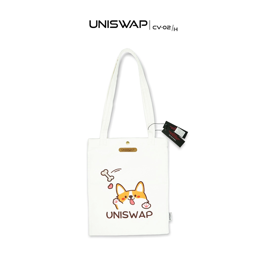 (HOT TREND) Túi vải canvas đựng đồ dùng đi học, đi chơi vải canvas UNISWAP mẫu CV-02/H