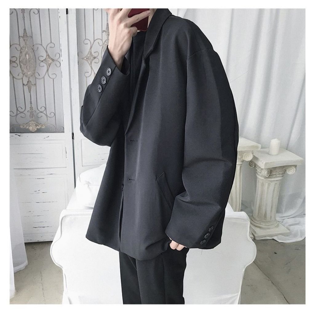 Áo khoác Nam, Áo Blazer Nam Form Rộng phong cách Hàn Quốc Fashion Tino AD006 | BigBuy360 - bigbuy360.vn