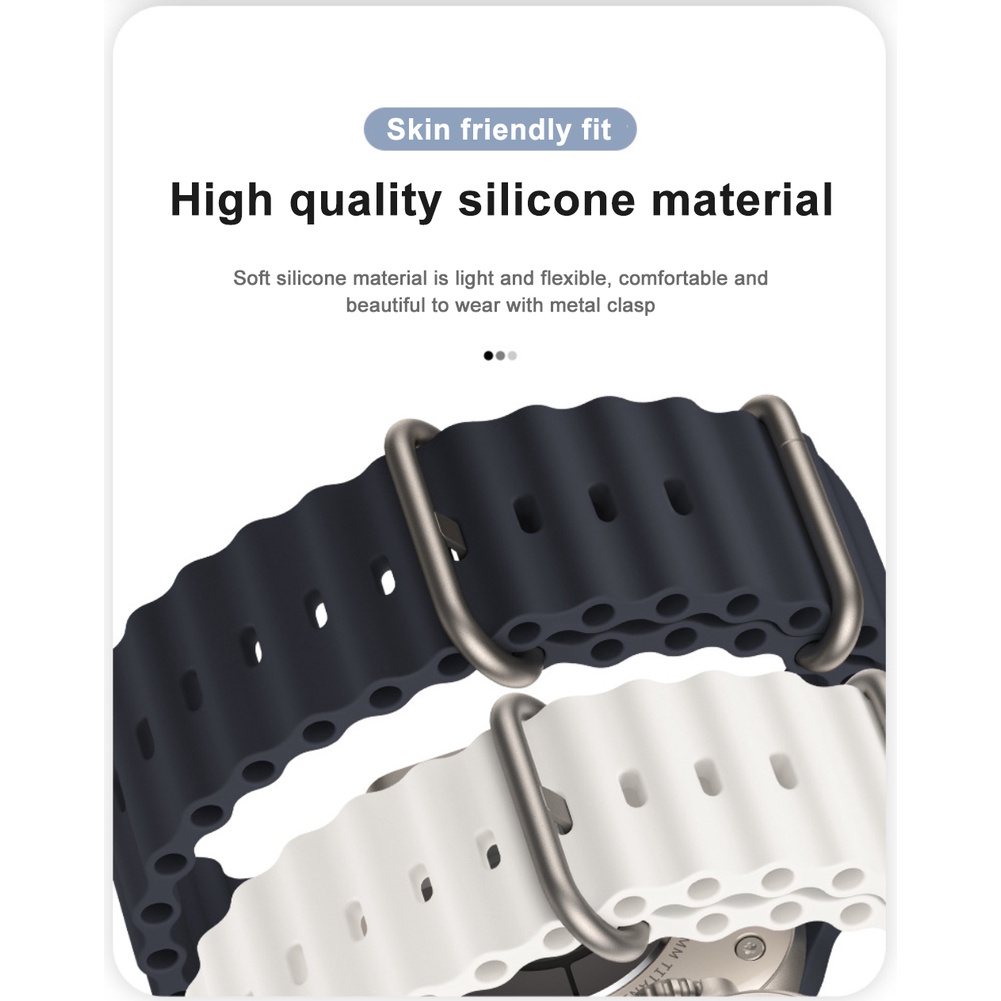 Ocean Dây Đeo Cho Apple Watch Band Series 8 Ultra 49Mm 45Mm Đồng Hồ Thông Minh 44Mm 42Mm Iwatch Serie 7 6 Se 5 Phụ Kiện