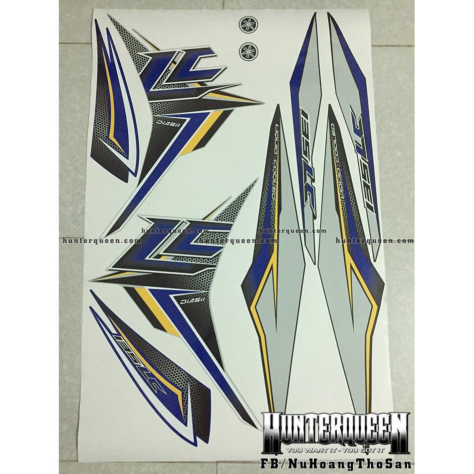 Exciter rời 2011 tem LC tổ ong - Tem rời cho xe đen bạc - Tùy chỉnh theo yêu cầu - Tem chế Exciter chất lượng cao