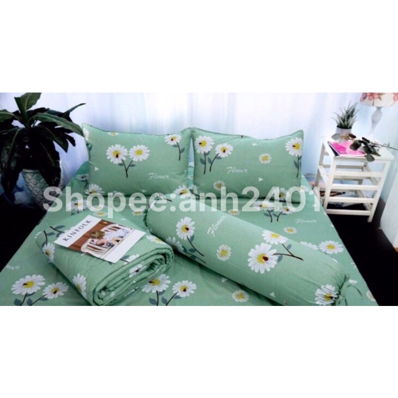 Drap Thắng Lợi dòng xuất siêu thị size 1m6x2m ga lẻ & 4 món nệm 3-15cm