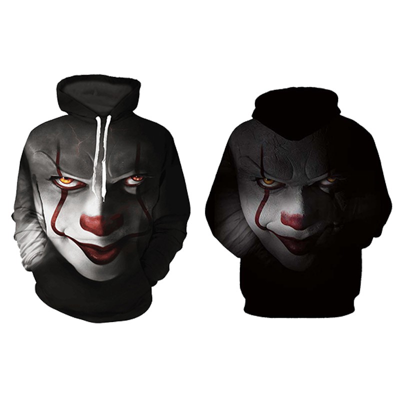 Áo len hoodie in hình nhân vật Chú hề Pennywise trong phim IT của Stephen King dùng cho dịp Halloween | BigBuy360 - bigbuy360.vn