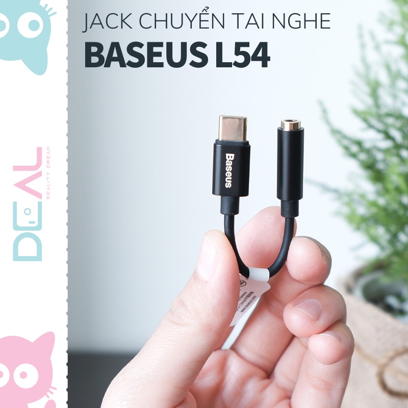 Jack Chuyển Đổi Tai Nghe Type C Sang 3.5Mm Chính Hãng BASEUS L54 Hỗ Trợ Mic Dành Cho iPad SAMSUNG Xiaomi Oppo Huawei