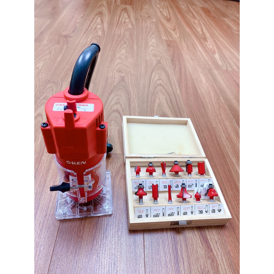 Máy phay gỗ cầm tay - Máy soi gỗ KEN 850W chính hãng - Bảo hành 12 tháng