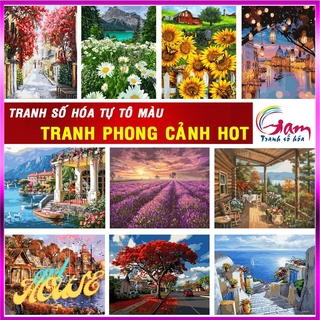 Tranh tự tô màu theo số sơn dầu số hoá Toasted - Tổng hợp các mẫu tranh phong cảnh đẹp được yêu thích nhất - artHOUSE