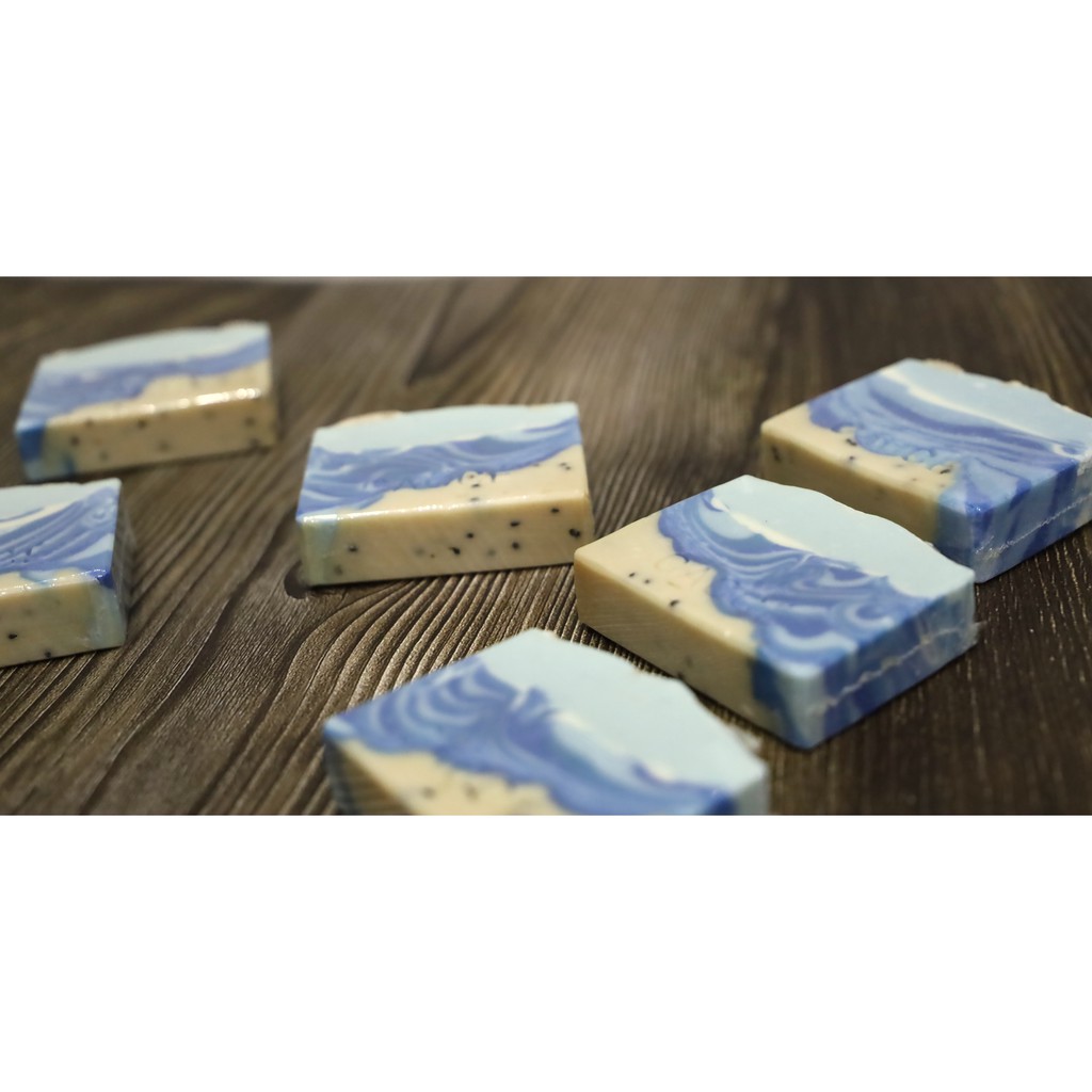 Xà phòng thủ công hương Lavender giảm Stress Ocean wave Art Caccé Home (Handmade soap)