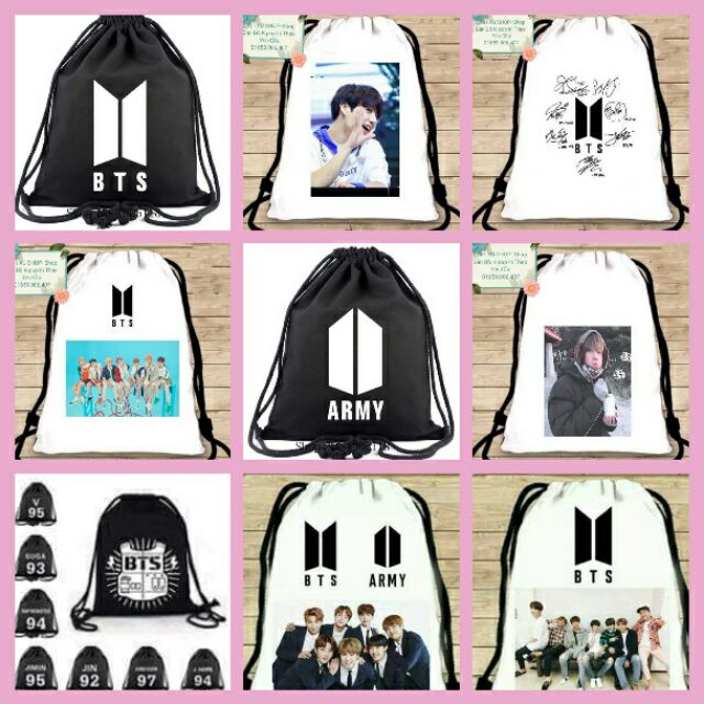Balo dây rút bts exo k-pop in theo yêu cầu
