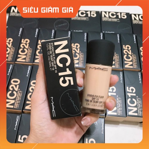 [Chính Hãng] Kem Nền MAC NC15 Studio Fix Fluid SPF15 Dành Cho Da Sáng