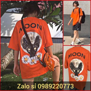 Áo thun unisex tay lỡ moon 3 màu