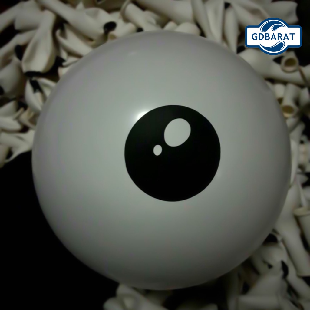 Set 100 bóng bay tròn màu trắng dày dặn có thể tái sử dụng dùng trang trí tiệc Halloween