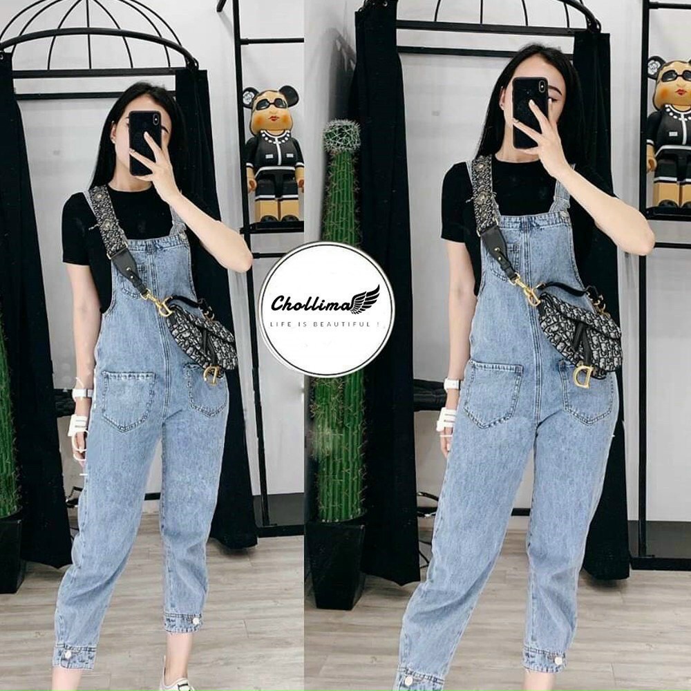 Quần yếm jeans 3 túi siêu đẹp | BigBuy360 - bigbuy360.vn