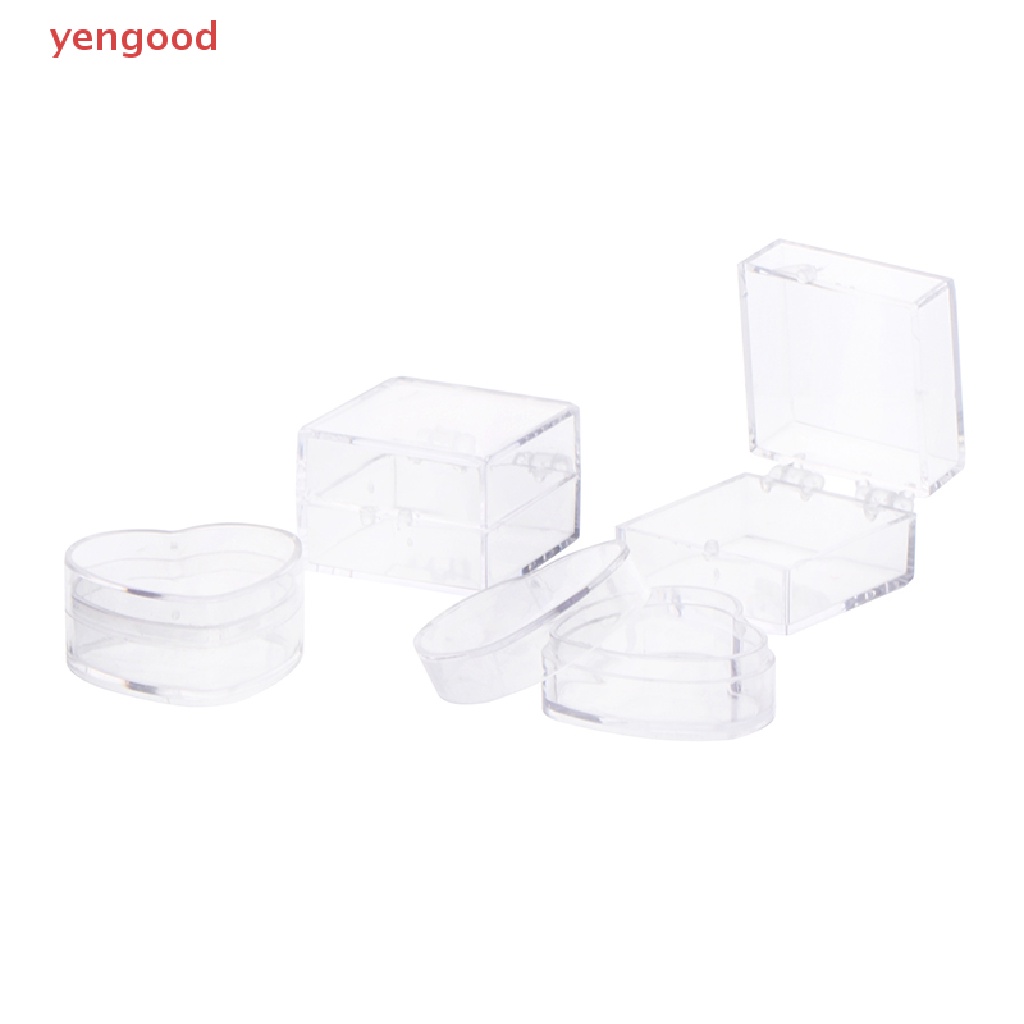 Set 2 Hộp Đựng Trang Sức Hình Vuông / Trái Tim Mini Trang Trí Nhà Búp Bê