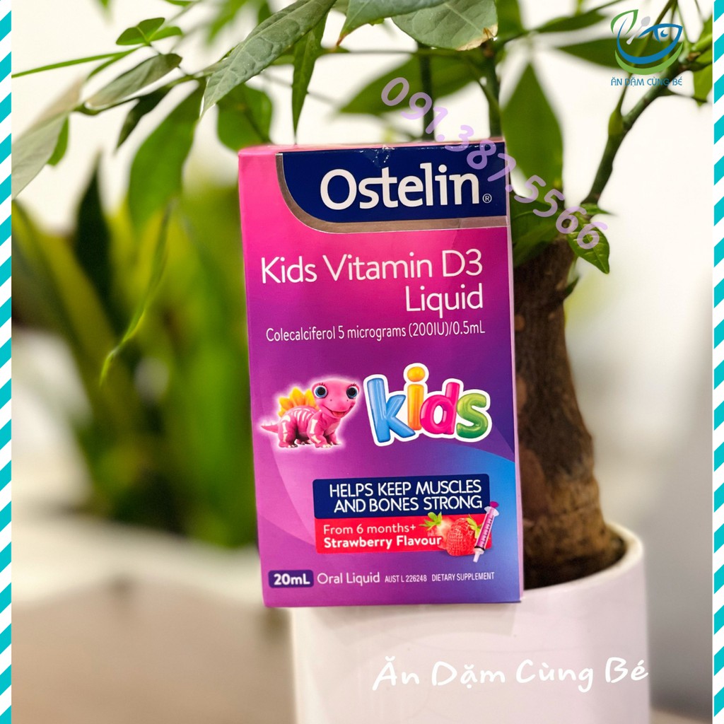 Vitamin d3 OSTELIN drop cho bé trẻ sơ sinh tăng chiều cao chính hãng 02104