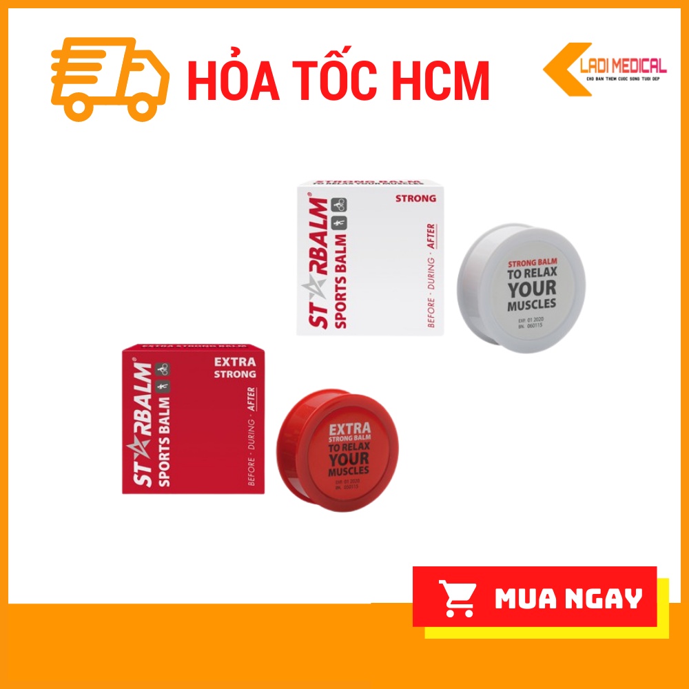 Dầu cù là, cao đỏ STARBALM 10g dùng giảm đau trước và sau khi chơi thể thao