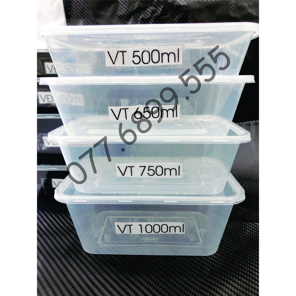 50 cái hộp CN nhựa microwave đen trong | BigBuy360 - bigbuy360.vn