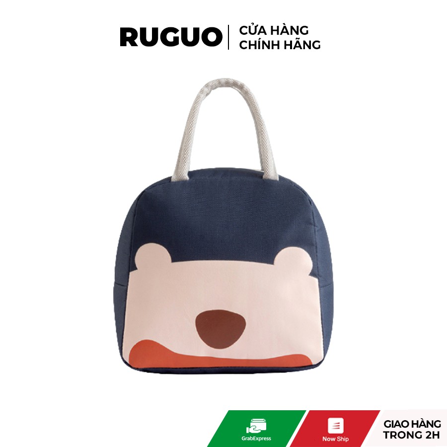 Túi đựng hộp cơm văn phòng hình gấu giữ nhiệt cao cấp ngăn dựng rộng rãi | BigBuy360 - bigbuy360.vn