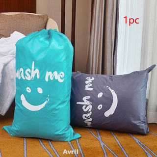Bathroom Dirty Clothes Drawstring Foldable Hamper Home Nylon Storage Laundry Bag