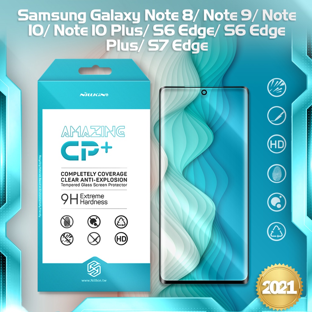Kính cường lực Nillkin.tw mẫu 2021 cho Samsung Galaxy Note 8/Note 9/Note 10/Note 10 Plus/S6 Edge/S6 Edge Plus/S7 Edge