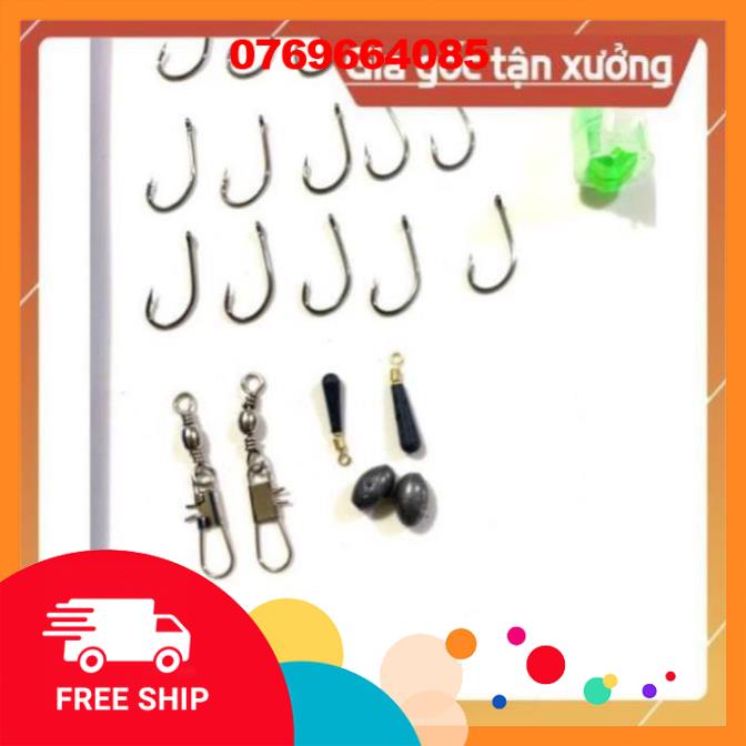 Combo Hộp Phao Câu Cá 6 Quả Kèm 14 Món Theo Kèm PHỤ KIỆN CÂU ĐÀI CÂU ĐƠN ĐẦY ĐỦ -Đ𝗢̂̀𝗖𝗔̂𝗨𝟮𝟱𝟳