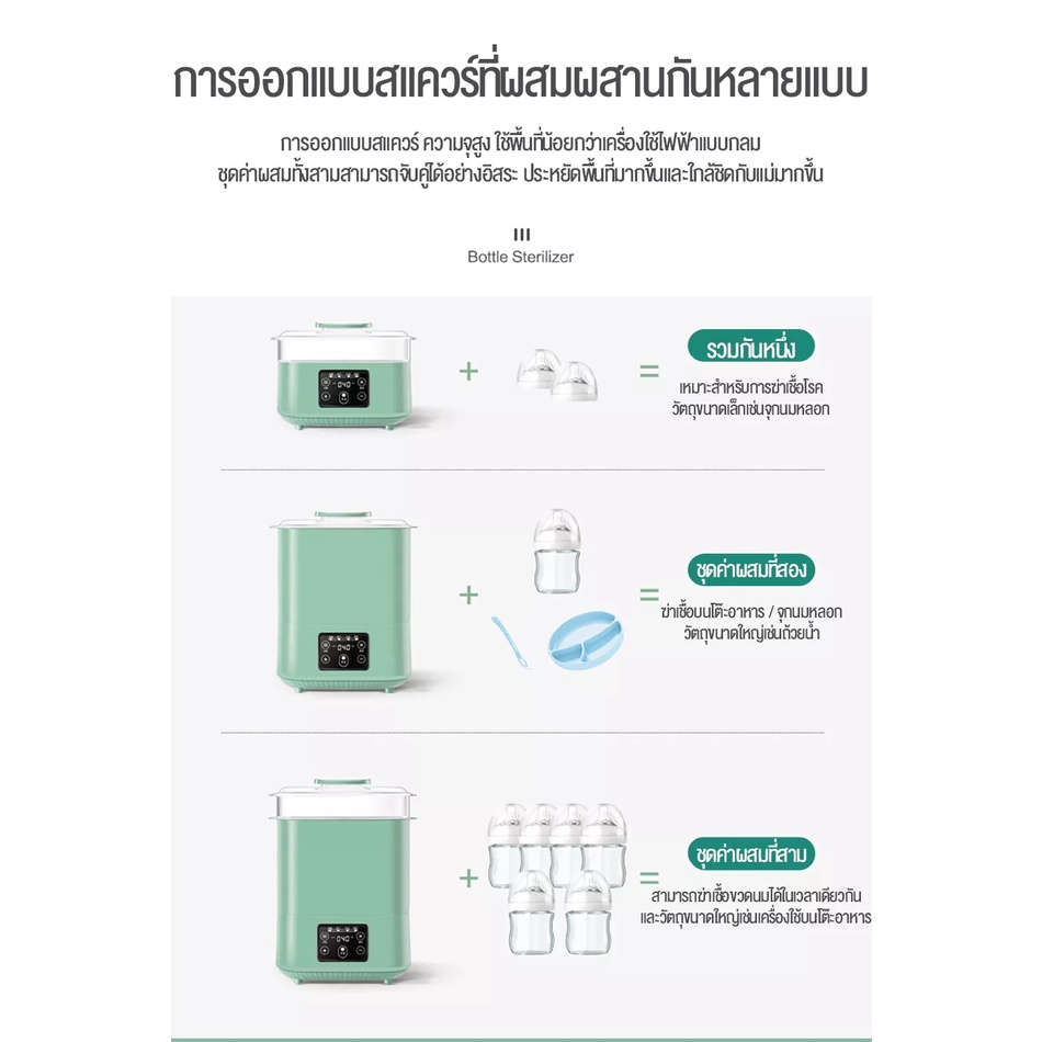 Máy Khử Trùng Làm Ấm Khử Trùng Bình Sữa Em Bé 3 Trong 1 Tiện Dụng