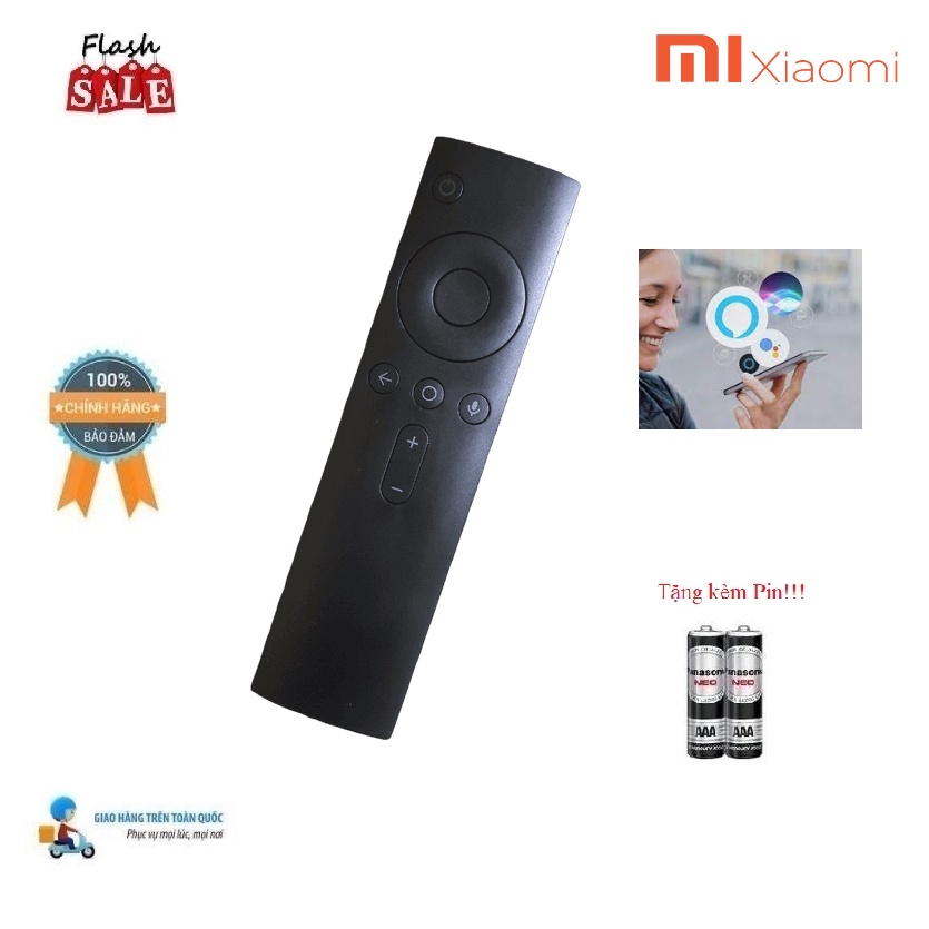 Remote Điều khiển giọng nói TV Xiaomi - Mi TV Box Android TV- Hàng mới chính hãng Tặng kèm Pin