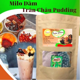 Set milo dầm trân châu pudding siêu ngon/ set 10 ly