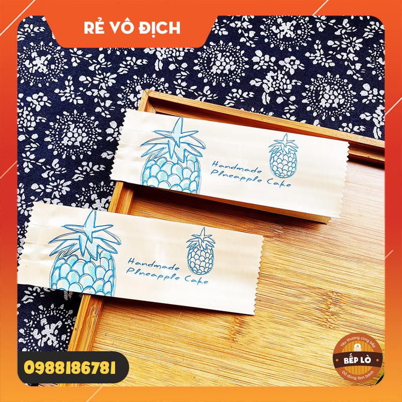 Túi đựng bánh Dứa handmade SANG TRỌNG set 100 túi