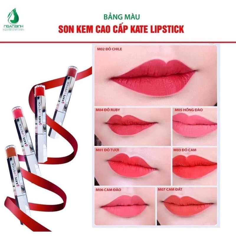 Son kate lipstick ngân bình chính hãng có thẻ bảo hành