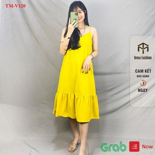 Váy 2 dây nữ TEMA - Váy suông chất cotton dáng đuôi cá siêu xinh
