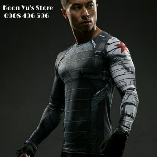 ĐỘC ĐÁO - Áo tập gym dài tay siêu bó MARVEL