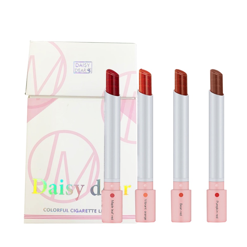HENGFANG Set 4 cây Son Tuýp nhỏ Velvet Matte Lipstick Son môi không thấm nước và lâu trôi (KB-CY04)
