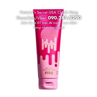 [236ml] Kem dưỡng da, Lotion Pink Coconut hương kem dừa, kết hợp Vani mát lạnh - Pink, Victoria's Secret