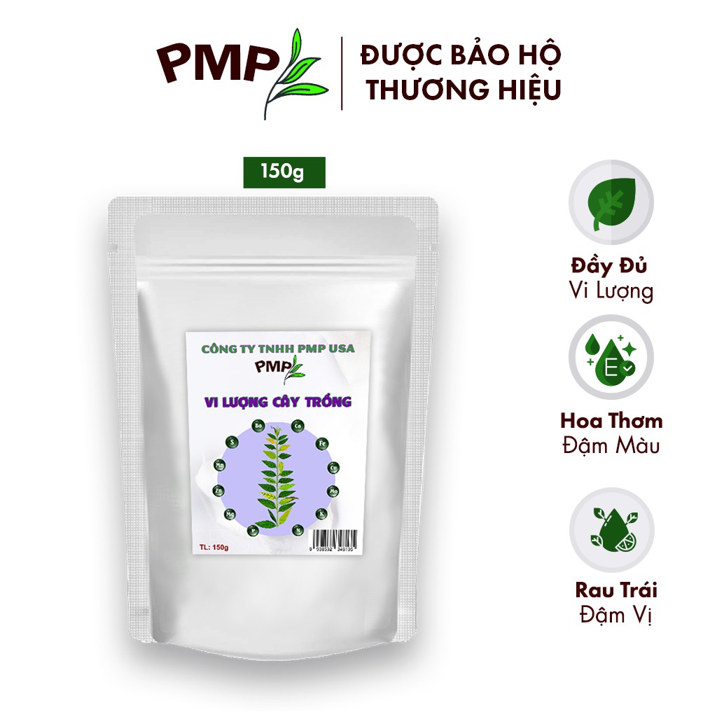 Phân Bón Vi Lượng Hữu Cơ PMP Bổ Sung Vi Lượng Cho Hoa Hồng, Rau Sạch, Cây Cảnh, Bon Sai 150g